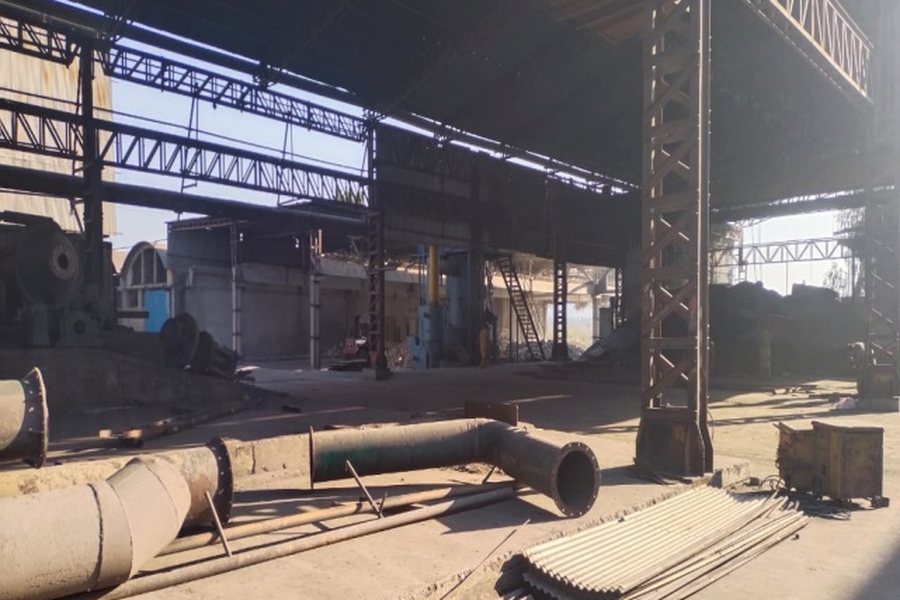 Steel re-rolling mill floor at Hattar Industrial Estate